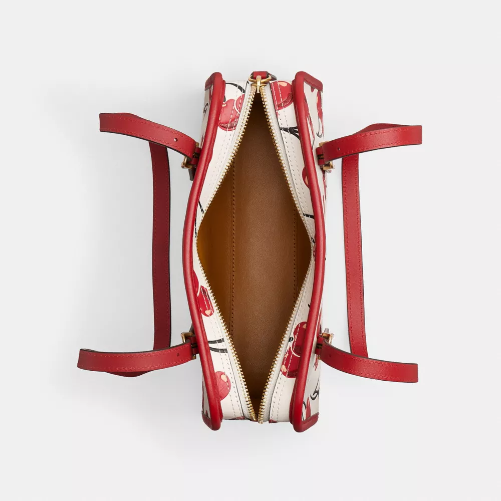 Swing Zip Bag With Cherry Print
