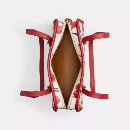 Swing Zip Bag With Cherry Print