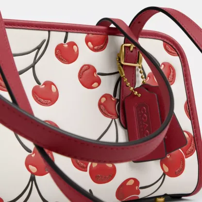 Swing Zip Bag With Cherry Print