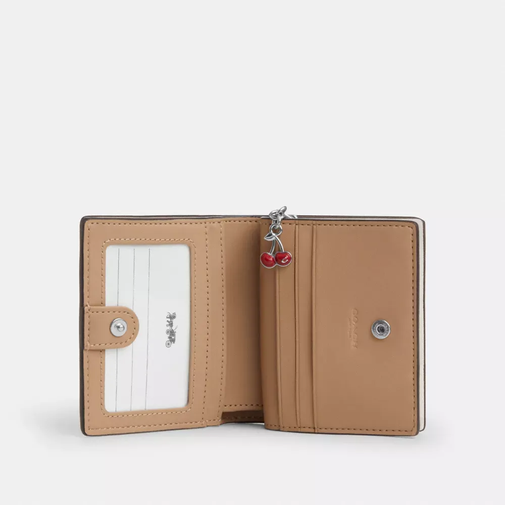 Snap Wallet With Cherry Print