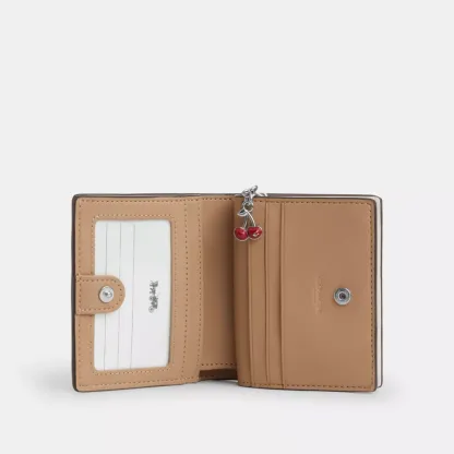 Snap Wallet With Cherry Print