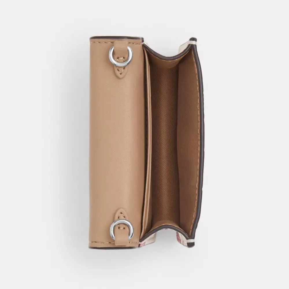 Mini Wallet On A Chain With Cherry Print