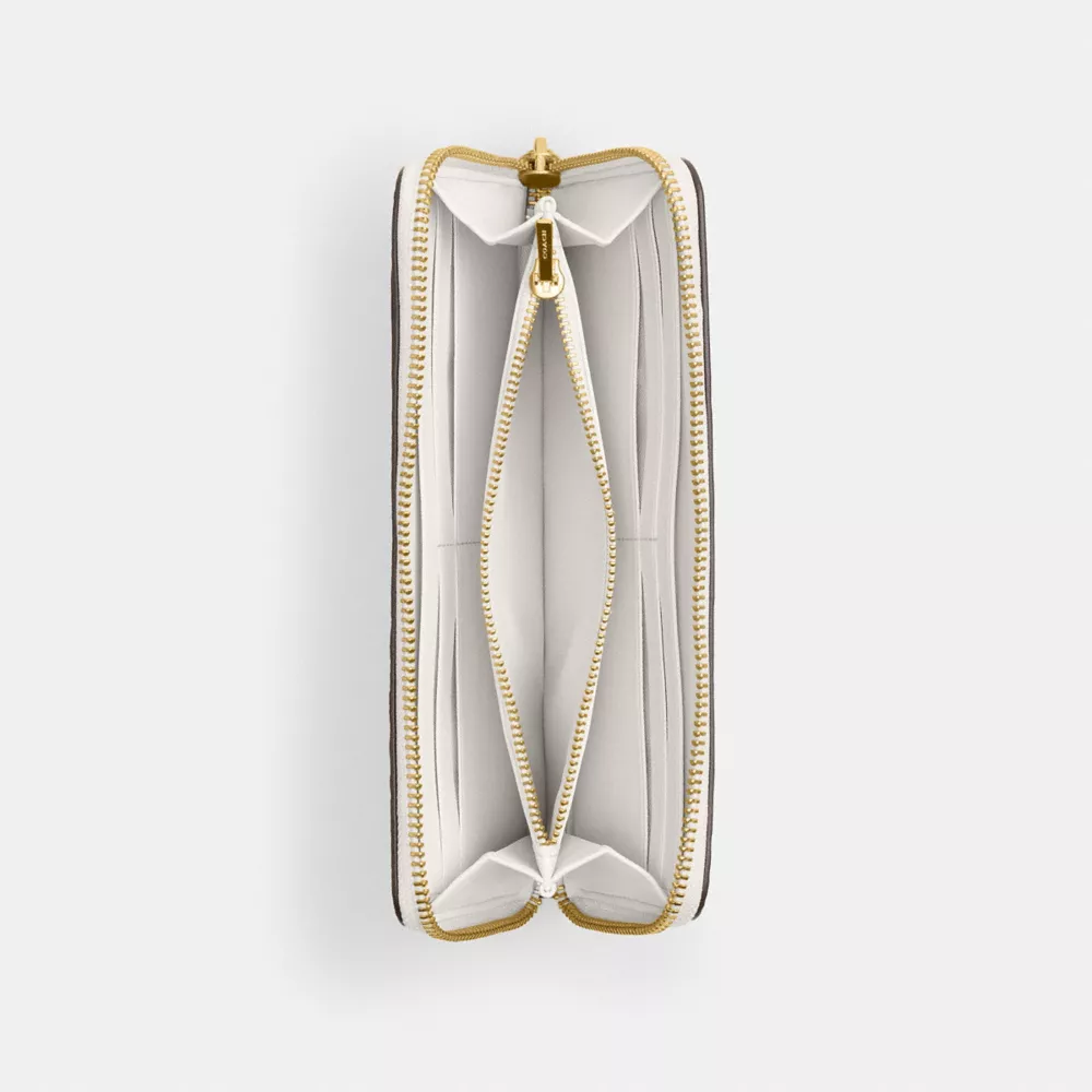 Essential Slim Accordion Zip Wallet With Cherry Print