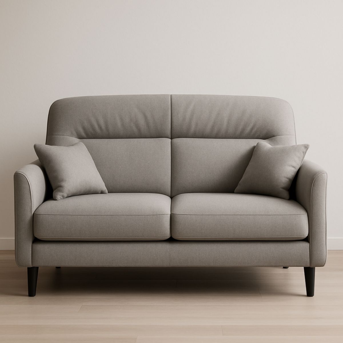 Canapé 2 Places Tissu Gris 150x85x90 cm