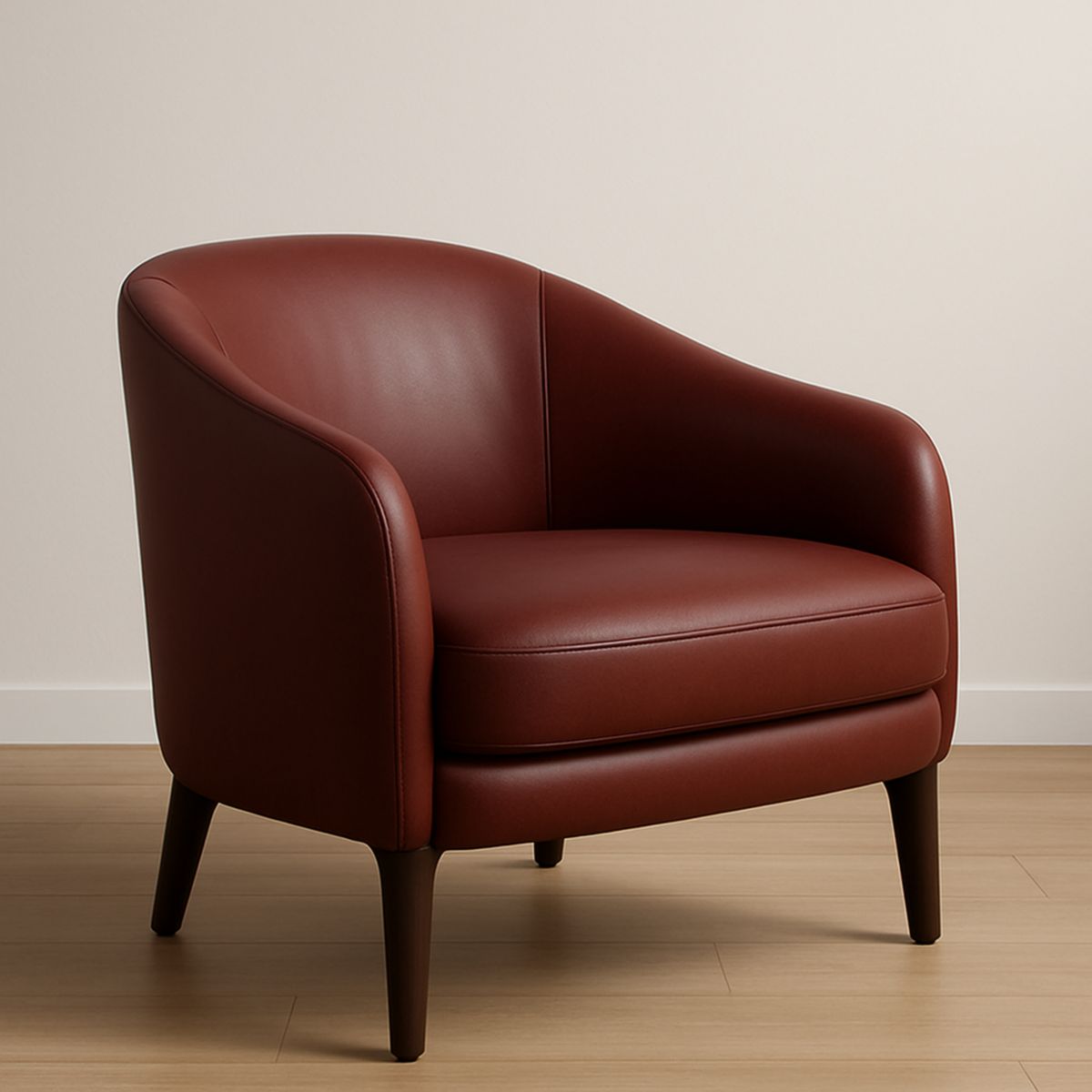 Fauteuil en PU Marron 75x80x70 cm