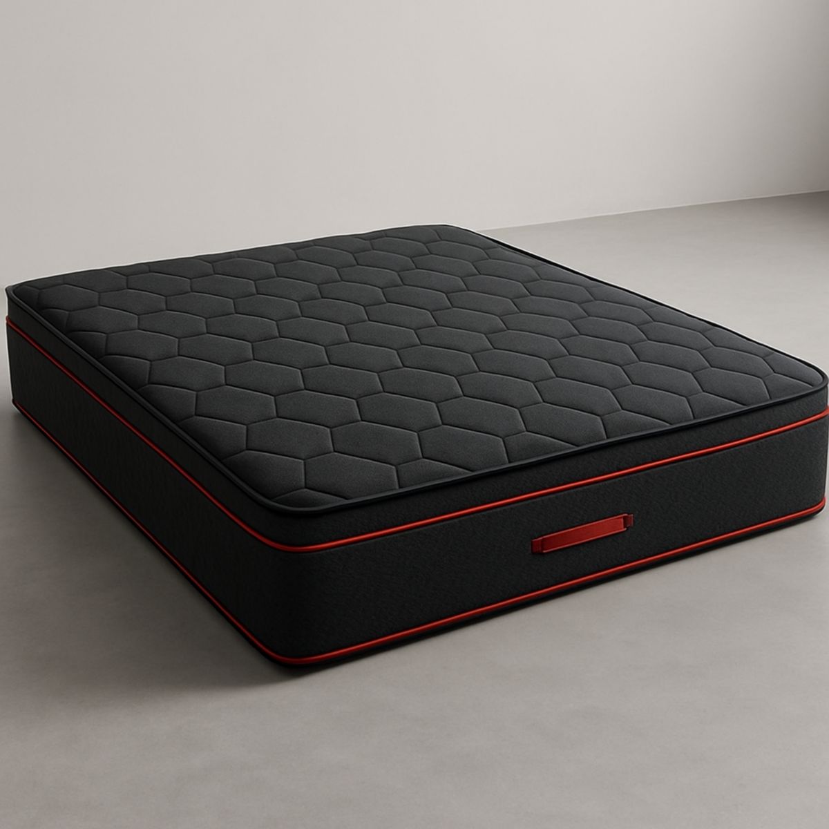 Matelas à Mémoire de Forme Noir 140x200 cm Tissu Polyester et Mousse Haute Résilience