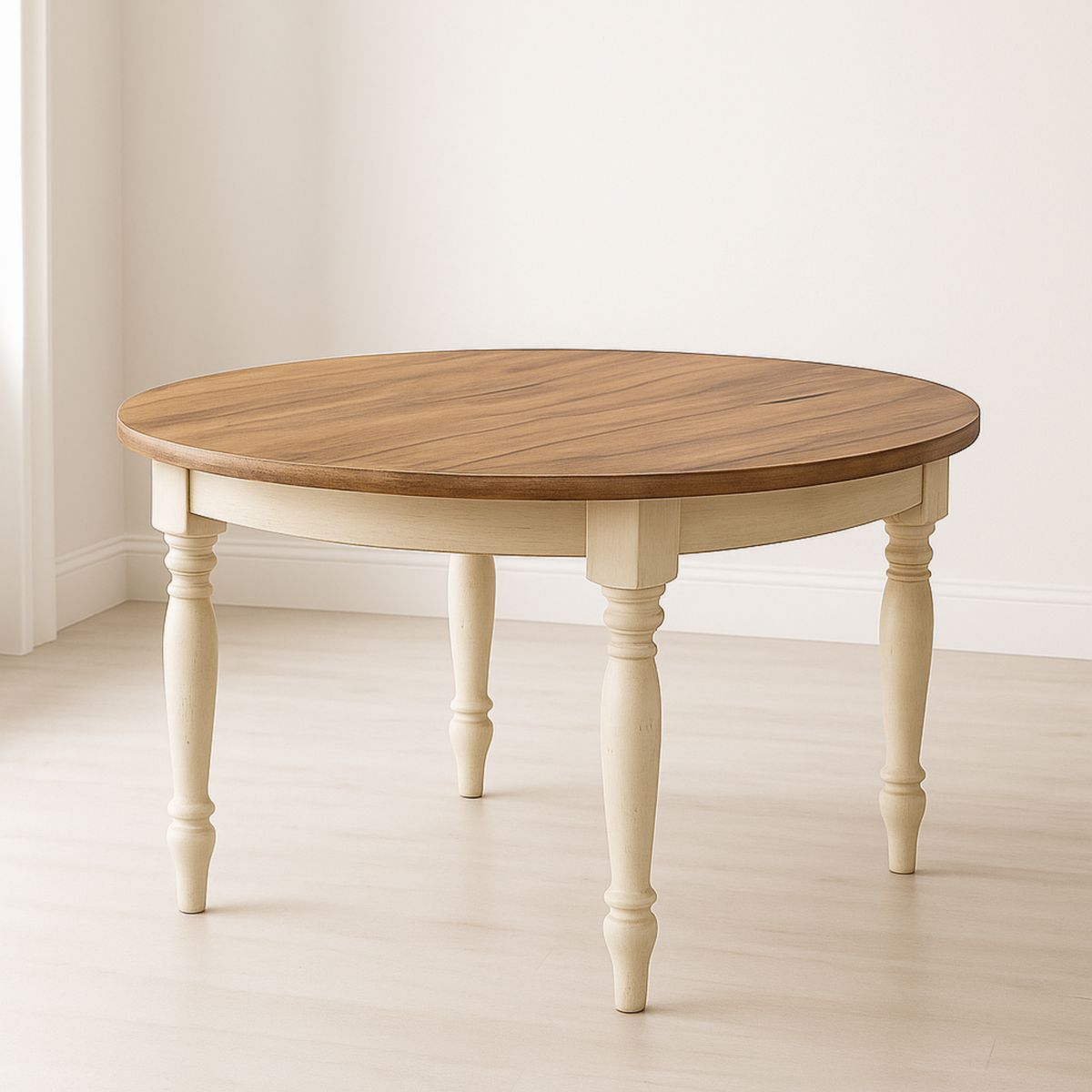 Table ronde en bois massif diamètre 120cm