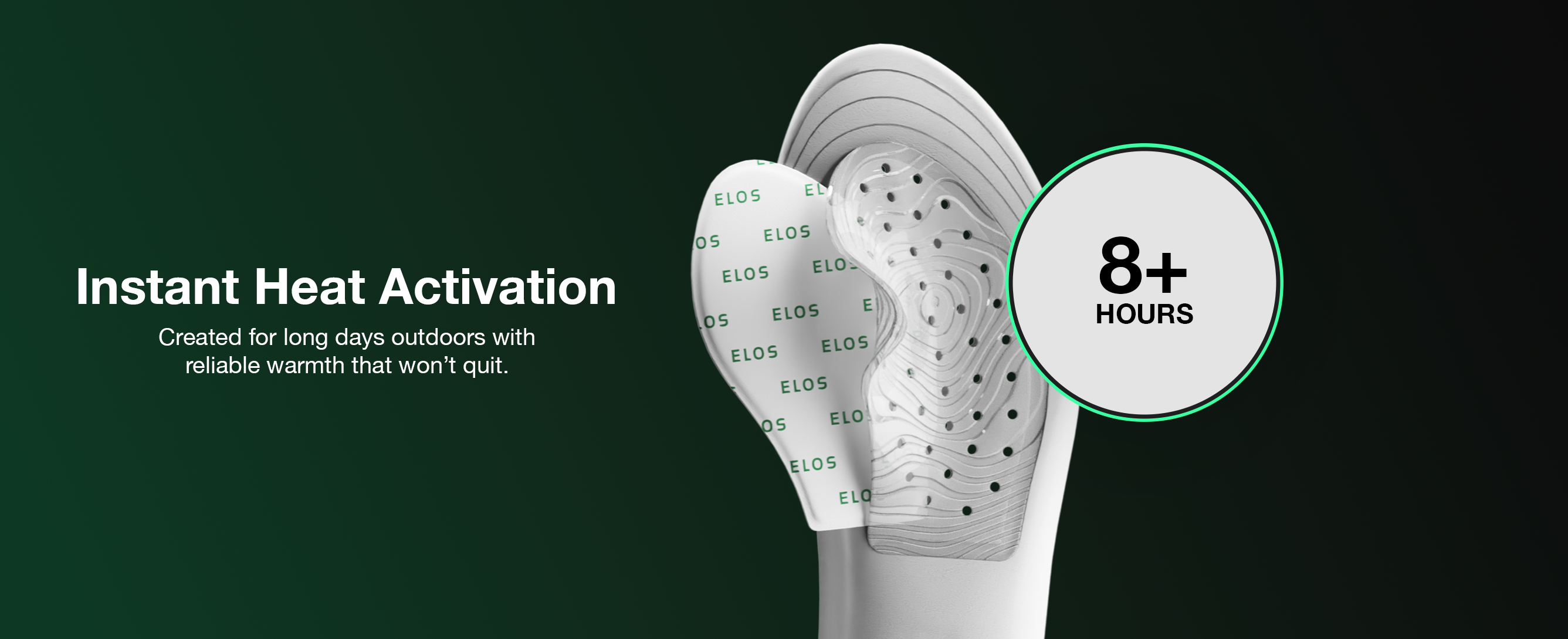 insoles with Instant heat activation. get over 8 hours of heat.