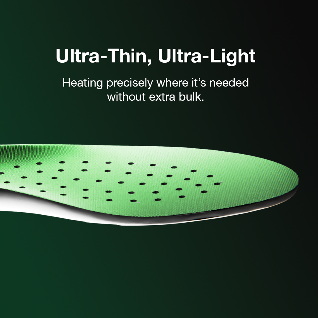 ultra thin ultra light heated insoles