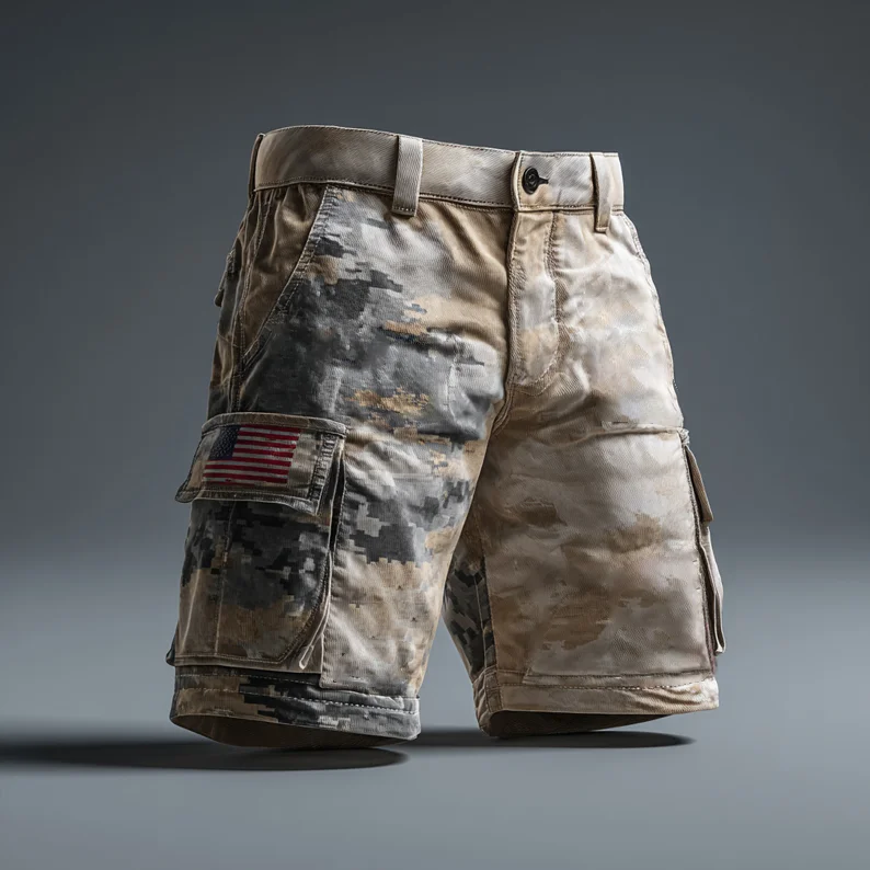 US 250th Anniversary Camouflage Print Shorts