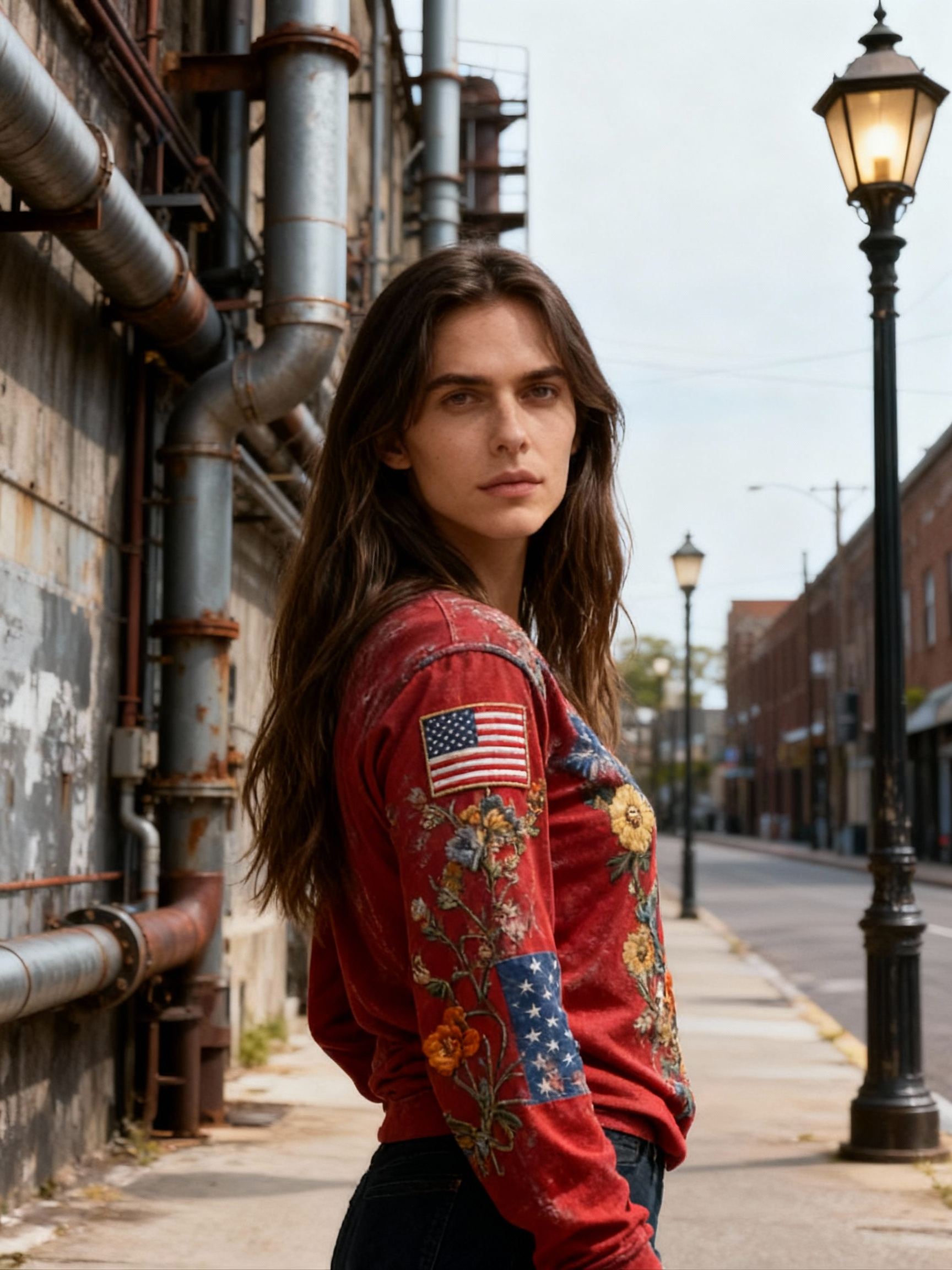 US 250th Anniversary Art Print Long-Sleeve T-Shirt $27.99