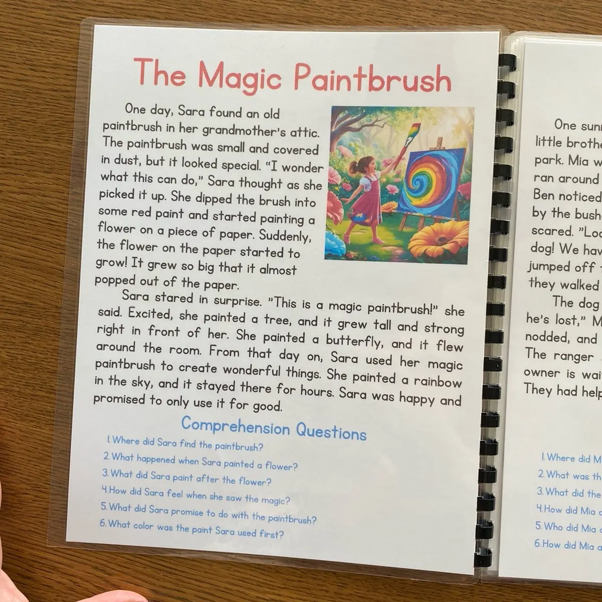 Comprehension stories # 2 for INTERMEDIATE readers. Reading comprehension for 3rd and 4th grade