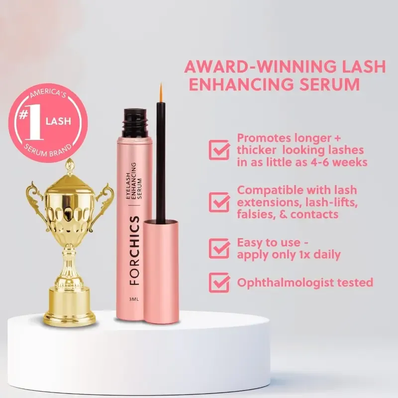 FORCHICS Eyelash Enhancing Serum with Powerful Peptides & Plant Botanicals for Thinning Lashes 3ML Makeup Cosmetic