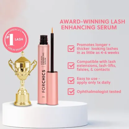 FORCHICS Eyelash Enhancing Serum with Powerful Peptides & Plant Botanicals for Thinning Lashes 3ML Makeup Cosmetic