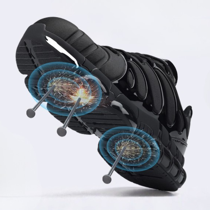 Lightweight Steel Toe Shoes for Men & Women – Puncture Proof Work Sneakers with Kevlar Midsole, Slip Resistant Safety Composite Toe