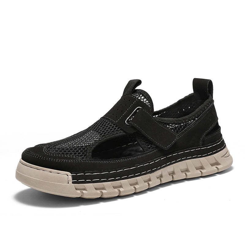 (⏳49% OFF)Men's Mesh Fisherman Sandals – Hook & Loop, Non-Slip for Wading & Fishing