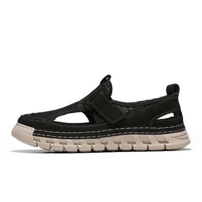 (⏳49% OFF)Men's Mesh Fisherman Sandals – Hook & Loop, Non-Slip for Wading & Fishing