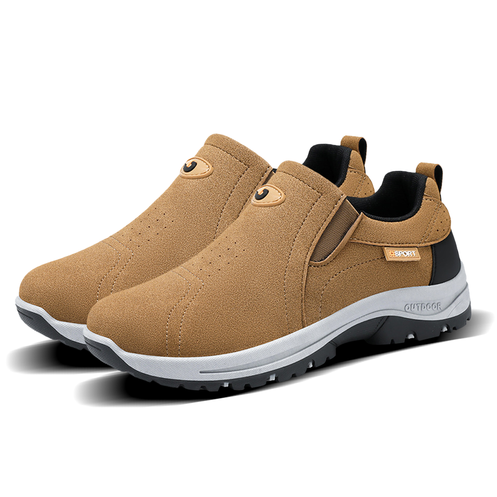 Men's Comfortable Breathable Lightweight Double Layer Waterproof Wide Toe Walking Shoes Orthopedic Shoes-SCSLUXE