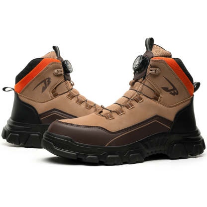 Men's Steel Toe Hand Stitched Cow Leather Boots Motorcycle Boots Work Boots Hiking Boots