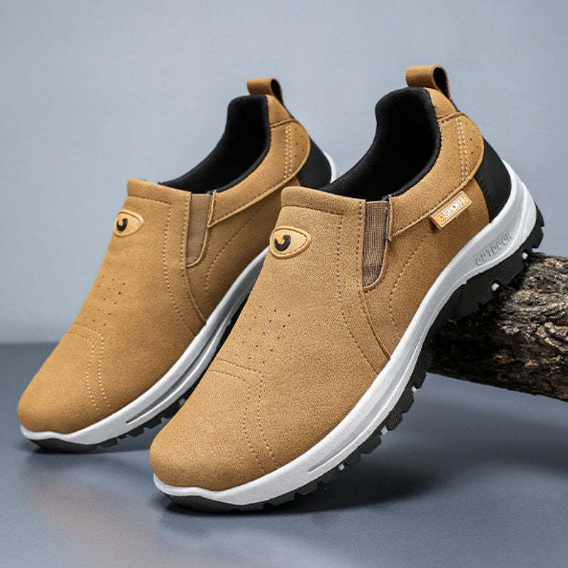 Men's Comfortable Breathable Lightweight Double Layer Waterproof Wide Toe Walking Shoes Orthopedic Shoes-SCSLUXE