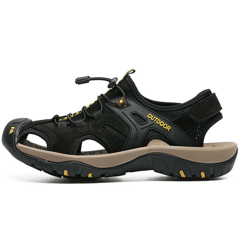 (⏳NOW ON: 49% OFF Independence Day Sale! 🔥)Men's Outdoor Sandals Sports Hiking Closed Toe Leather Athletic Sandals-SCSLUXE