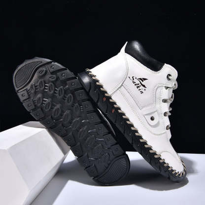 (⏰ 49% OFF – Limited Time Offer) Men’s Comfortable Orthopedic Leather Boots – Arch Support, Shock Absorbing, Wide Toe, Waterproof, Anti-Slip, Breathable, Lightweight & Handmade for Everyday & Outdoor Wear-SCSLUXE