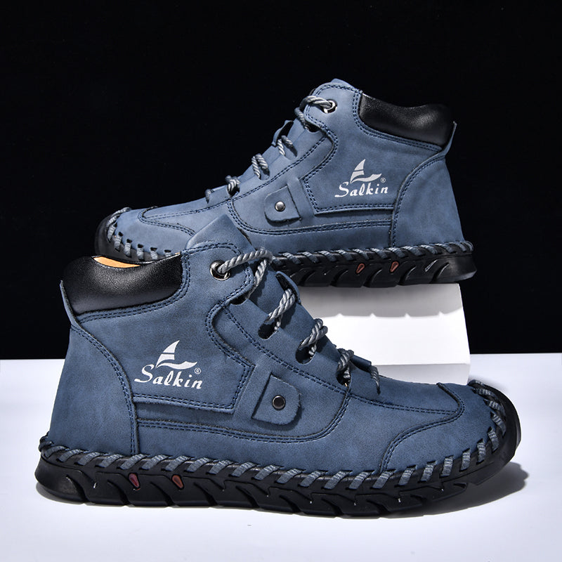 (⏰ 49% OFF – Limited Time Offer) Men’s Comfortable Orthopedic Leather Boots – Arch Support, Shock Absorbing, Wide Toe, Waterproof, Anti-Slip, Breathable, Lightweight & Handmade for Everyday & Outdoor Wear-SCSLUXE