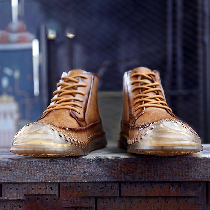 (⏰NOW ON:49% OFF Sale! 🔥)Men’s Leather Work & Motorcycle Chukka Boots – Durable, Lightweight, Non-Slip Sole with Ankle Support for Long Rides & Long Days-SCSLUXE