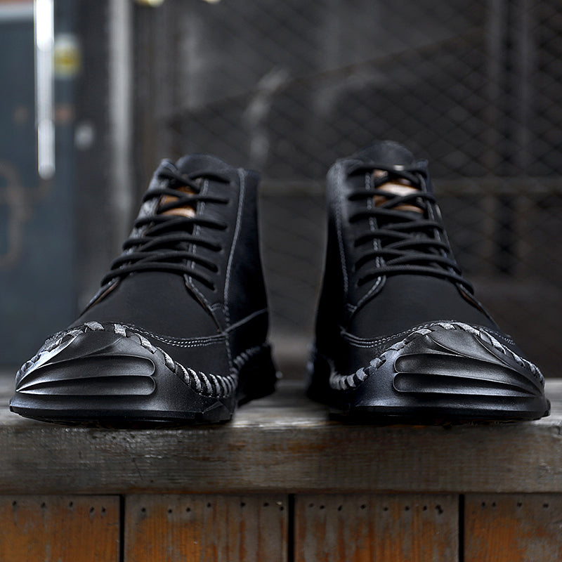 (⏰NOW ON:49% OFF Sale! 🔥)Men’s Leather Work & Motorcycle Chukka Boots – Durable, Lightweight, Non-Slip Sole with Ankle Support for Long Rides & Long Days-SCSLUXE