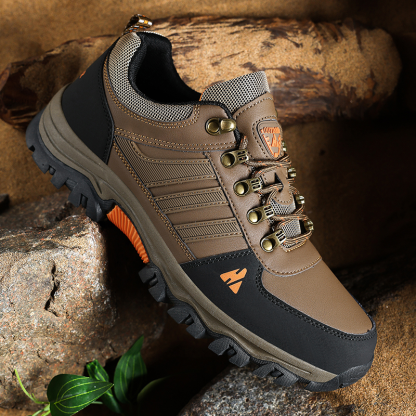 (💥Hot-Selling : 70% OFF Sale!🔥) Men’s Leather Hiking & Outdoor Shoes – Orthopedic Comfort, Non-Slip, Lightweight, Breathable, Durable 3 Years-SCSLUXE