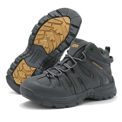 (🔥Last Day Promotion 70% OFF 🎁) Men’s Leather Hiking and Work Boots, Waterproof Lightweight Orthopedic Comfort, Slip Resistant Anti Puncture, Shock Absorbing Arch and Ankle Support, for Wet Trails Construction and Long Walks-SCSLUXE