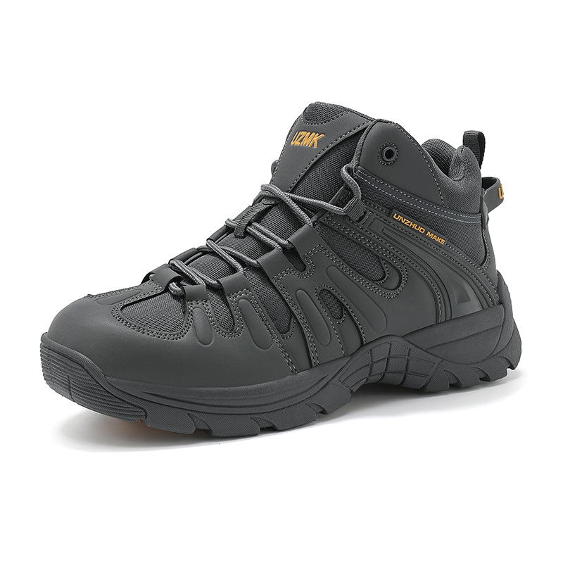 (🔥Last Day Promotion 70% OFF 🎁) Men’s Leather Hiking and Work Boots, Waterproof Lightweight Orthopedic Comfort, Slip Resistant Anti Puncture, Shock Absorbing Arch and Ankle Support, for Wet Trails Construction and Long Walks-SCSLUXE