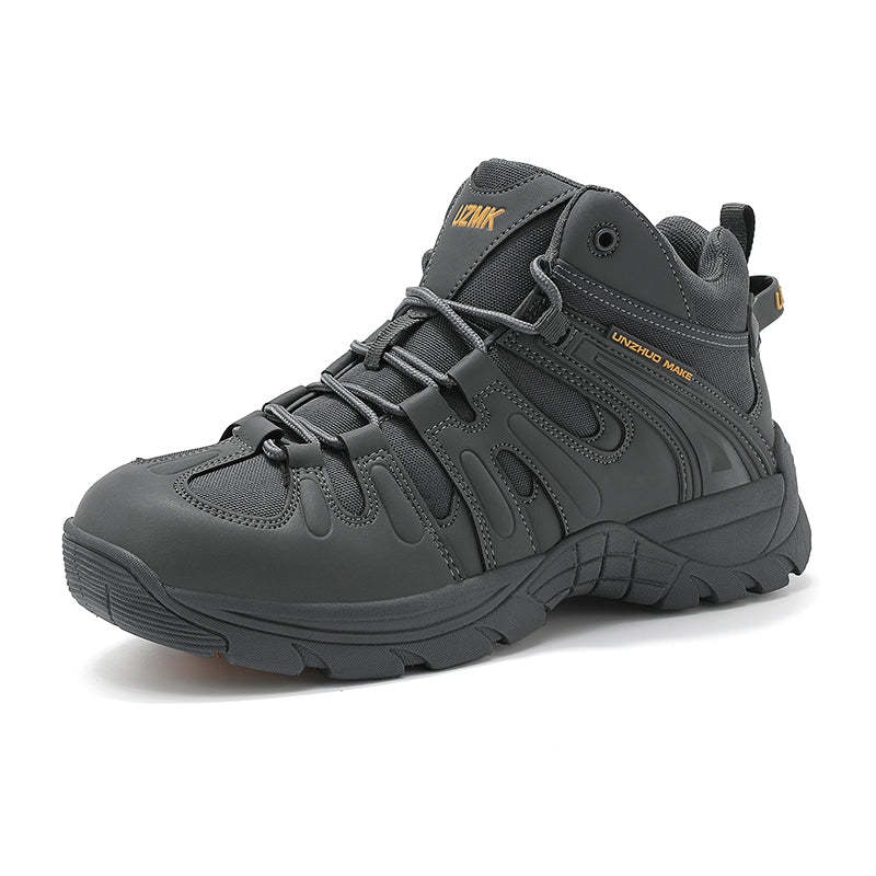 (🔥Last Day Promotion 70% OFF 🎁) Men’s Leather Hiking and Work Boots, Waterproof Lightweight Orthopedic Comfort, Slip Resistant Anti Puncture, Shock Absorbing Arch and Ankle Support, for Wet Trails Construction and Long Walks-SCSLUXE