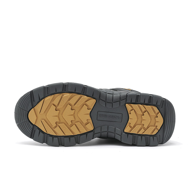 (🔥Last Day Promotion 70% OFF 🎁) Men’s Leather Hiking and Work Boots, Waterproof Lightweight Orthopedic Comfort, Slip Resistant Anti Puncture, Shock Absorbing Arch and Ankle Support, for Wet Trails Construction and Long Walks-SCSLUXE