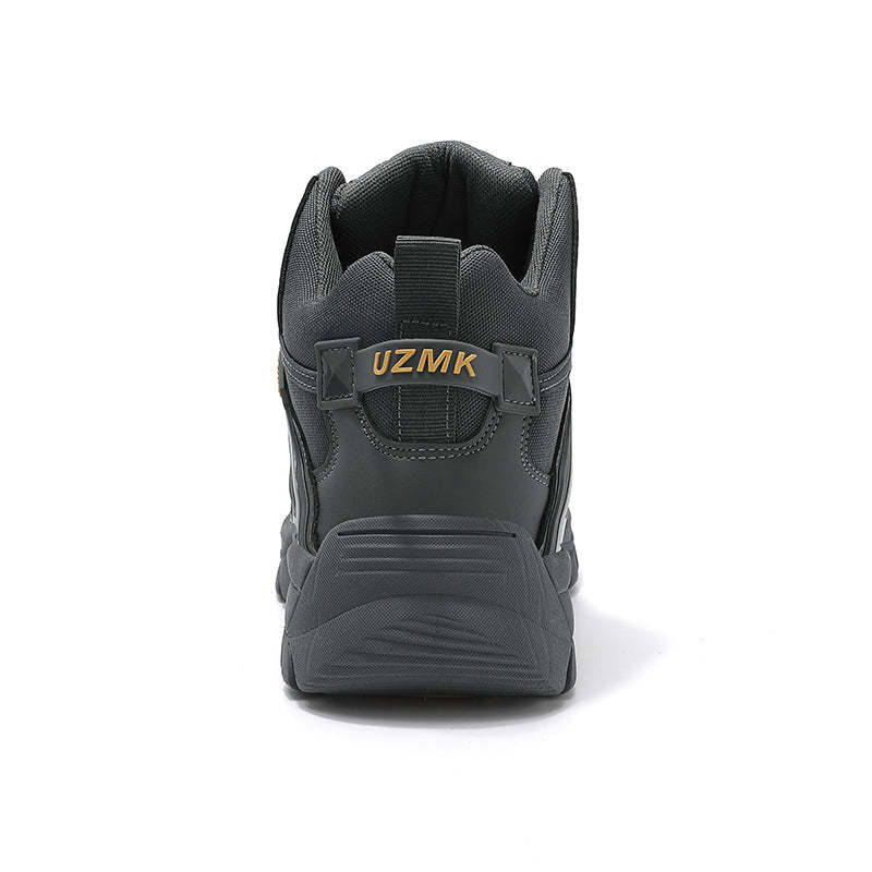 (🔥Last Day Promotion 70% OFF 🎁) Men’s Leather Hiking and Work Boots, Waterproof Lightweight Orthopedic Comfort, Slip Resistant Anti Puncture, Shock Absorbing Arch and Ankle Support, for Wet Trails Construction and Long Walks-SCSLUXE