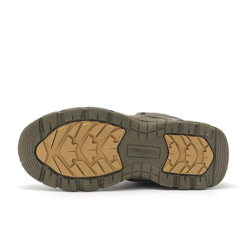 (🔥Last Day Promotion 70% OFF 🎁) Men’s Leather Hiking and Work Boots, Waterproof Lightweight Orthopedic Comfort, Slip Resistant Anti Puncture, Shock Absorbing Arch and Ankle Support, for Wet Trails Construction and Long Walks-SCSLUXE