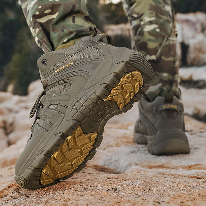 (🔥Last Day Promotion 70% OFF 🎁) Men’s Leather Hiking and Work Boots, Waterproof Lightweight Orthopedic Comfort, Slip Resistant Anti Puncture, Shock Absorbing Arch and Ankle Support, for Wet Trails Construction and Long Walks-SCSLUXE