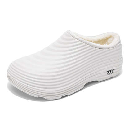 Unisex Fall/Winter Warm EVA Slip-On Clogs – Comfortable Pain-Relief Shoes with Arch Support, Waterproof & Non-Slip, Cozy Sherpa Lining for Indoor & Home Casual Wear-SCSLUXE
