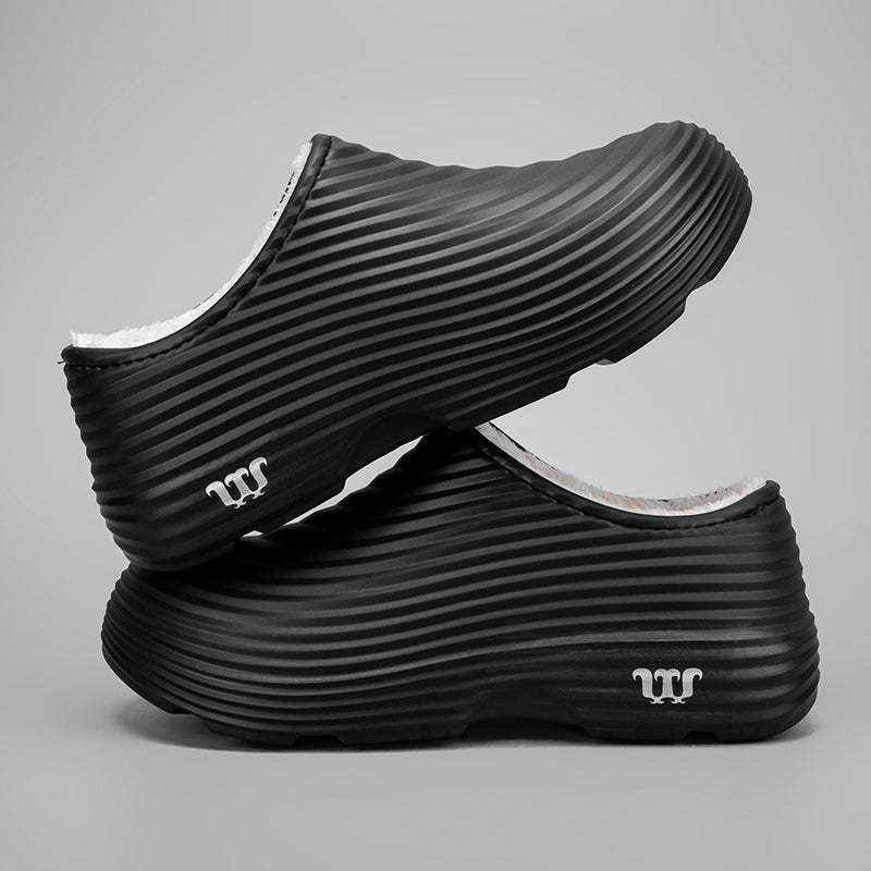 Unisex Fall/Winter Warm EVA Slip-On Clogs – Comfortable Pain-Relief Shoes with Arch Support, Waterproof & Non-Slip, Cozy Sherpa Lining for Indoor & Home Casual Wear-SCSLUXE