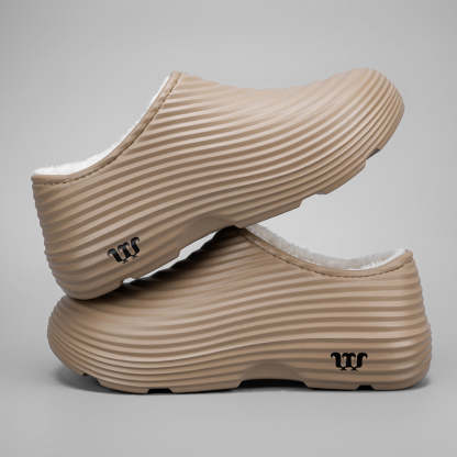 Unisex Fall/Winter Warm EVA Slip-On Clogs – Comfortable Pain-Relief Shoes with Arch Support, Waterproof & Non-Slip, Cozy Sherpa Lining for Indoor & Home Casual Wear-SCSLUXE