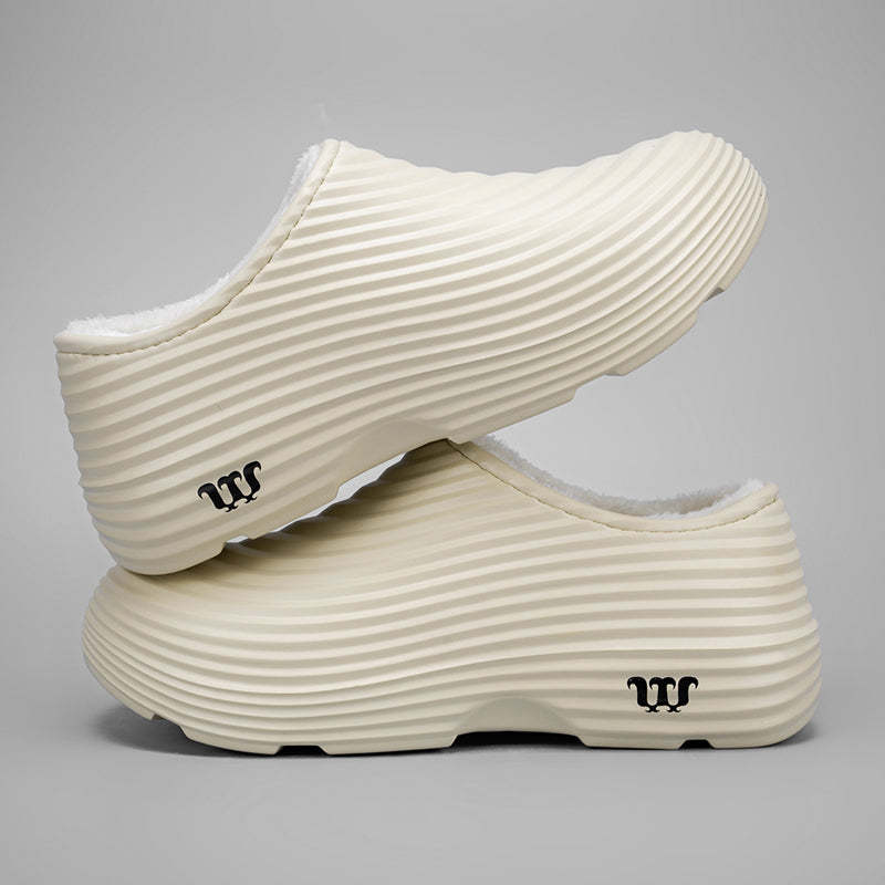 Unisex Fall/Winter Warm EVA Slip-On Clogs – Comfortable Pain-Relief Shoes with Arch Support, Waterproof & Non-Slip, Cozy Sherpa Lining for Indoor & Home Casual Wear-SCSLUXE