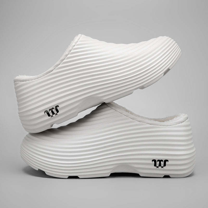 Unisex Fall/Winter Warm EVA Slip-On Clogs – Comfortable Pain-Relief Shoes with Arch Support, Waterproof & Non-Slip, Cozy Sherpa Lining for Indoor & Home Casual Wear-SCSLUXE