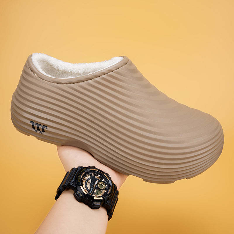 Unisex Fall/Winter Warm EVA Slip-On Clogs – Comfortable Pain-Relief Shoes with Arch Support, Waterproof & Non-Slip, Cozy Sherpa Lining for Indoor & Home Casual Wear-SCSLUXE