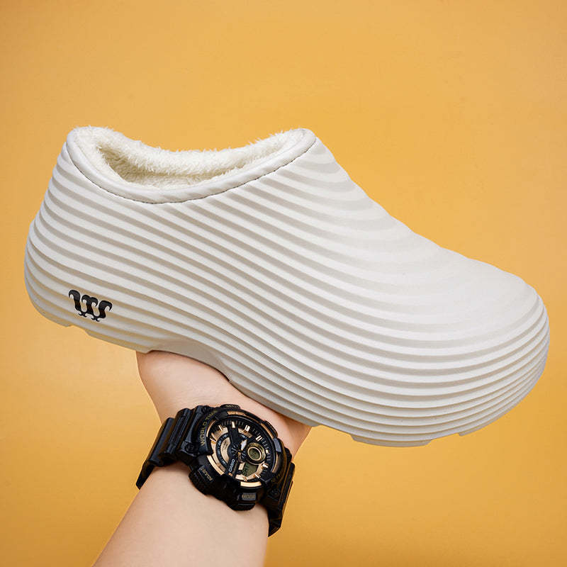 Unisex Fall/Winter Warm EVA Slip-On Clogs – Comfortable Pain-Relief Shoes with Arch Support, Waterproof & Non-Slip, Cozy Sherpa Lining for Indoor & Home Casual Wear-SCSLUXE