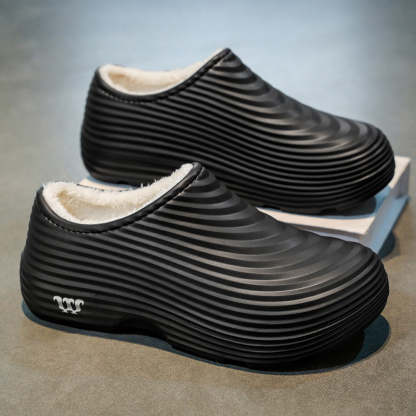 Unisex Fall/Winter Warm EVA Slip-On Clogs – Comfortable Pain-Relief Shoes with Arch Support, Waterproof & Non-Slip, Cozy Sherpa Lining for Indoor & Home Casual Wear-SCSLUXE