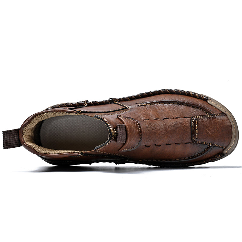 Limited Time Sale 70% OFF – Men’s Retro Leather Zip Boots Built for Comfort, Wide Toe, Arch Support, Pressure Relief, Waterproof for Every Season-SCSLUXE