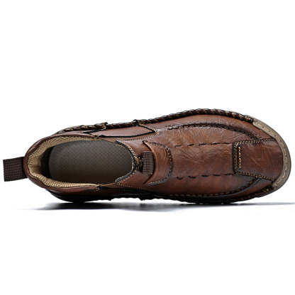 Limited Time Sale 70% OFF – Men’s Retro Leather Zip Boots Built for Comfort, Wide Toe, Arch Support, Pressure Relief, Waterproof for Every Season-SCSLUXE