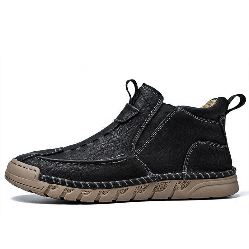 Limited Time Sale 70% OFF – Men’s Retro Leather Zip Boots Built for Comfort, Wide Toe, Arch Support, Pressure Relief, Waterproof for Every Season-SCSLUXE