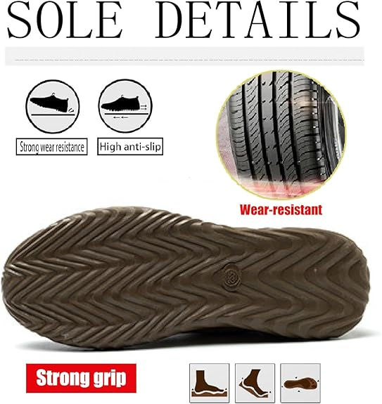 (Multiple Protection👍)High Quality Work Boots - Super Wear-Resistant Leather Material Kevlar Sole Anti-Impact Steel Toe Orthotic Insole-SCSLUXE