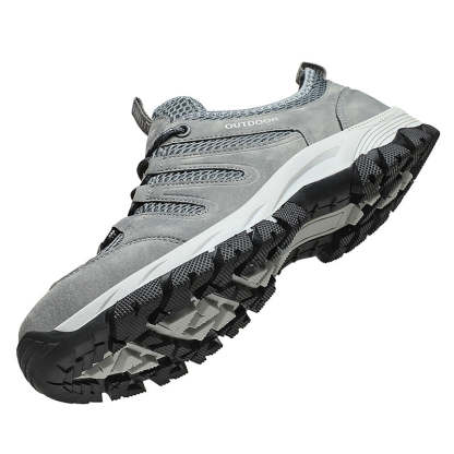 Men's Genuine Leather Breathable Lightweight Arch Support Hiking Orthopedic Shoes